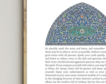 Desiderata Prints,Max Ehrmann Poem,Inspirational Text,Motivational Quotes,Literature Posters,Digital Download,Printable Home Wall Decor