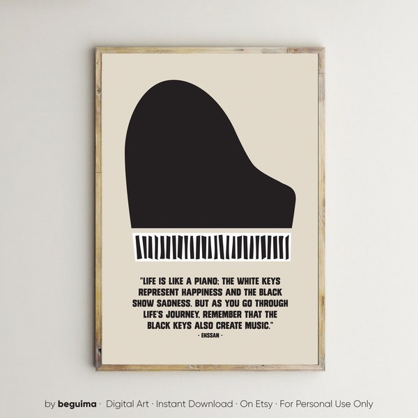 Piano Print,Pianist Wall Art,Music Posters,Musician,Gift For Pianist,Inspiration Quote,Printable,Music Room Decor,Classroom,Teacher,Download
