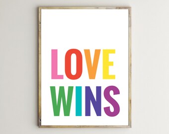 Love Wins Printable Etsy