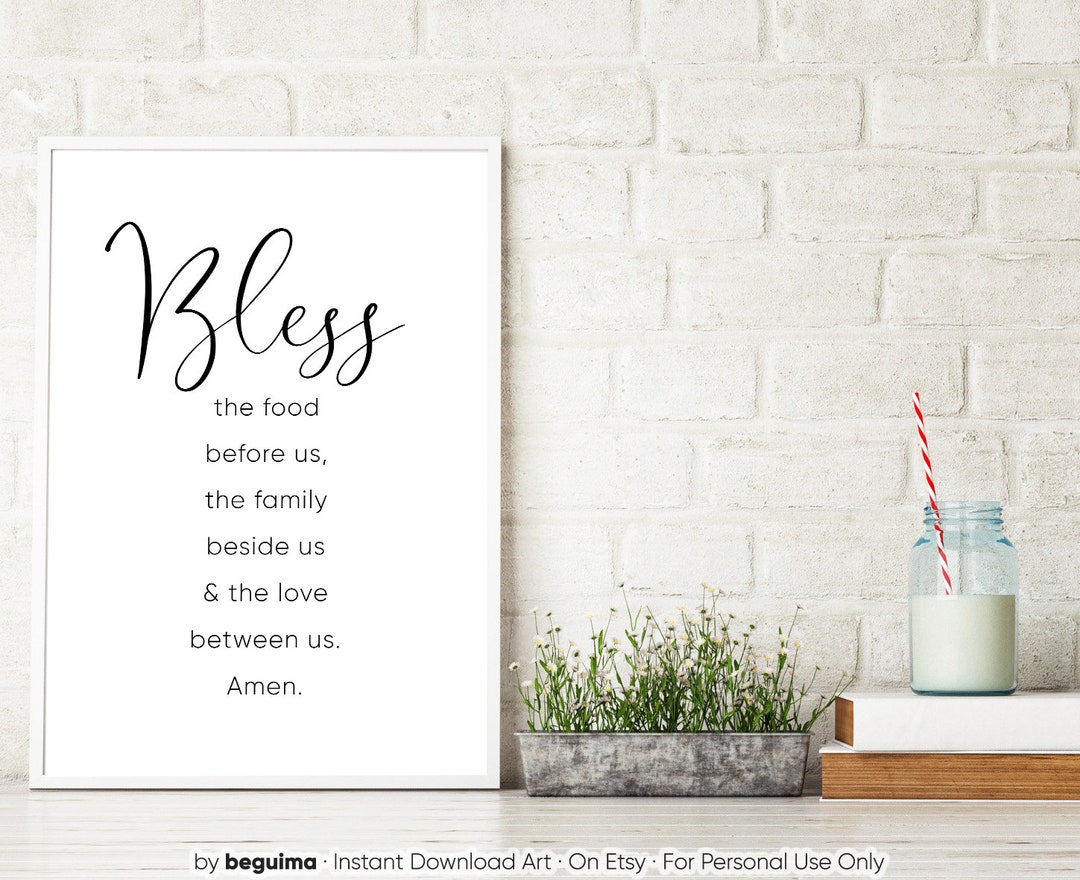 Christian Kitchen Print,kitchen Signs,catholic Prayer,blessing Prints ...
