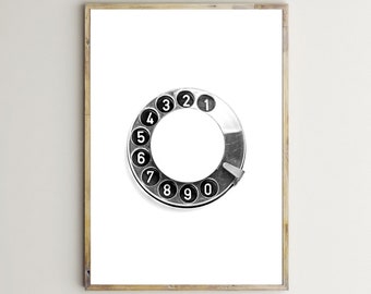 Telephone Print,Phone Wall Art,Retro Phone,Old Telephone,Rotary Phone,Antique Phone,Vintage Telephone,Printable,Posters,Decor,Picture,Photo