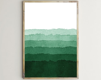 Green Wall Art,Watercolour Print,Abstract Wall Art,Green Print,Abstract Painting,Modern Artwork,Green Posters,Printable Art,Digital Download