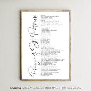 Prayer Of St Patrick,Saint Patrick's Breastplate,Lorica Of Saint Patrick,Christian Prints,Printable Wall Art,Christ Be With Me,Sign,Posters