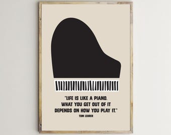 Piano Prints Inspiring Wall Arr Life Quotes Printable Piano Posters Gift For Pianist Music Room Decor ClassroomTeacher Digital Download