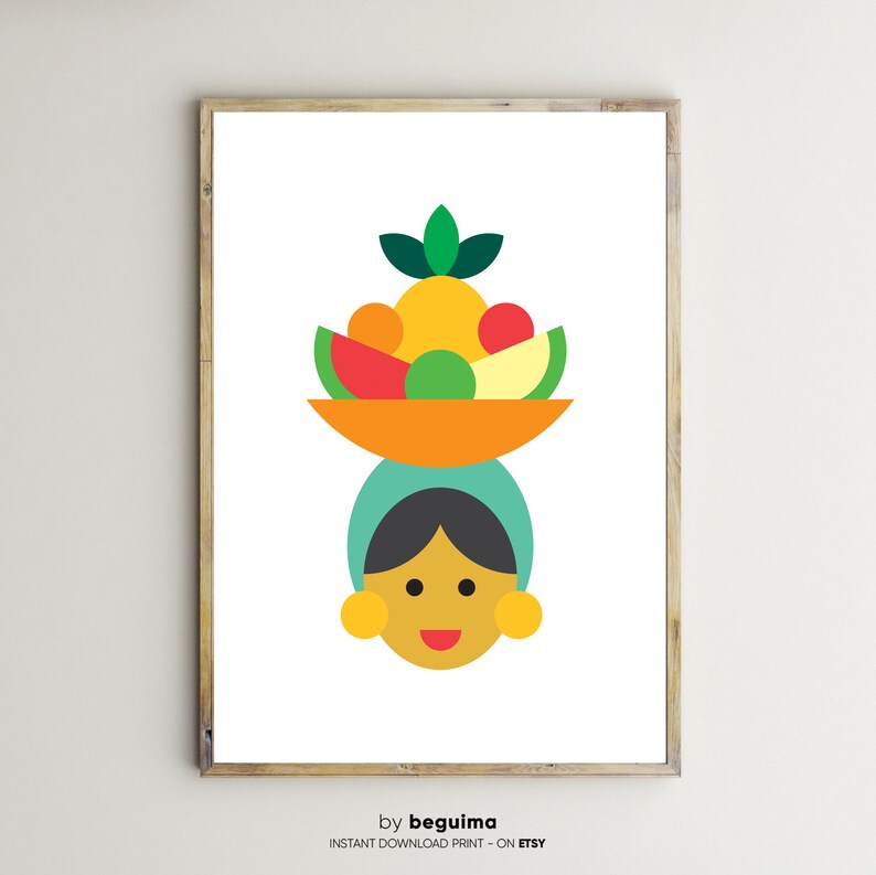 Carmen Mirandanursery Printsgirl Room Decorfruit Hat Woman Etsy