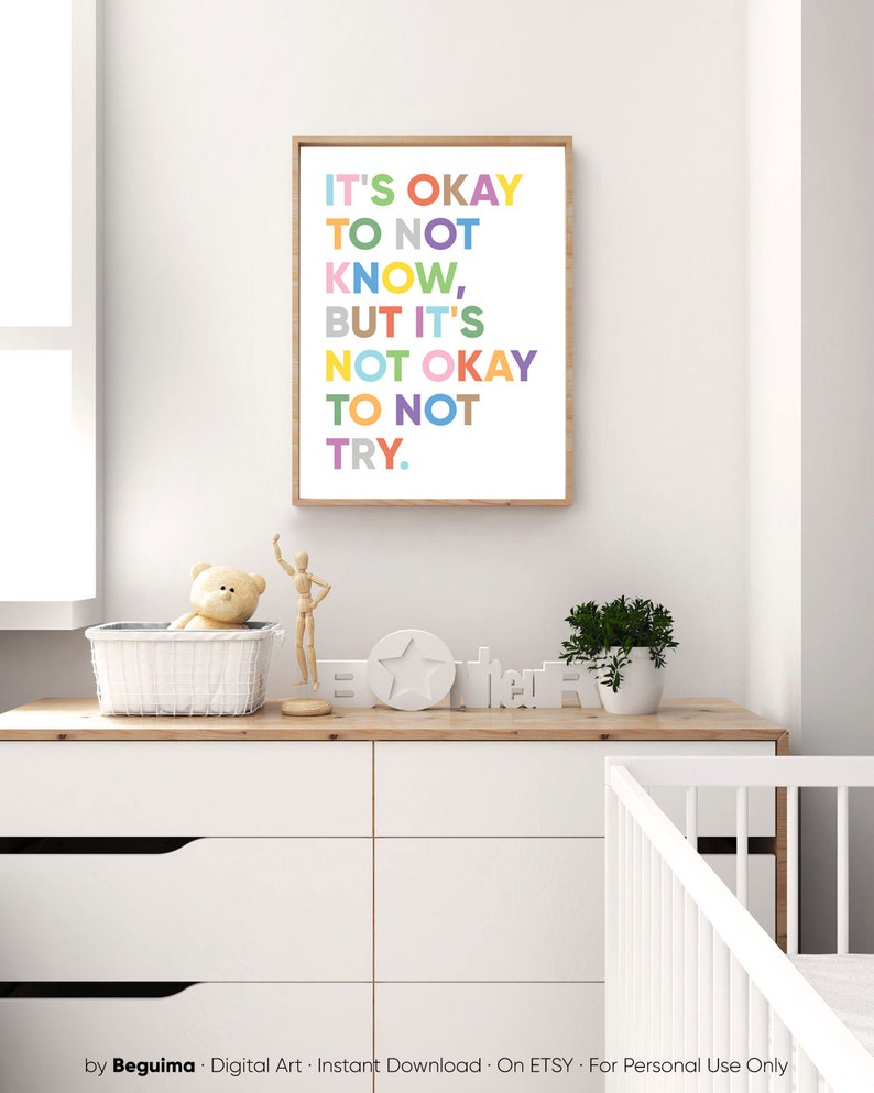 It's Okay to Not Know but It's Not Ok to Not | Etsy