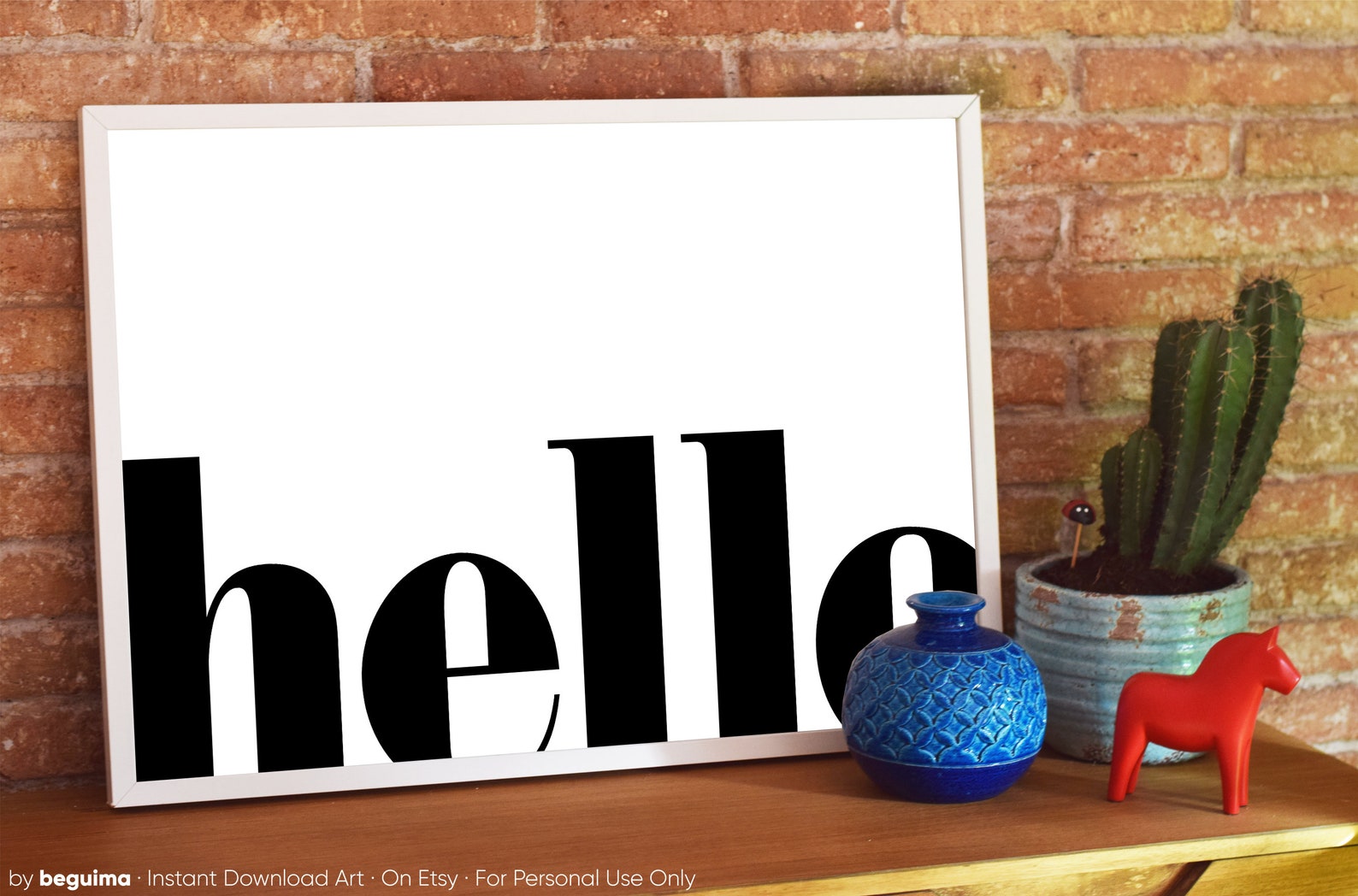 Hello Printshello Wall Artprintable Wall Artentryway Wall Etsy