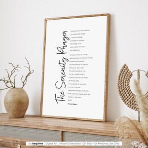 The Serenity Prayer,long Form Version,bible Verse Print,christian ...