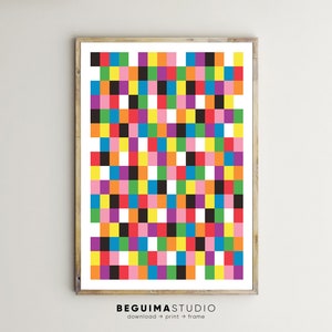 Karierte Drucke Funky Geometrische Poster Moderne Abstrakte Wand Kunst Mehrfarbige Ästhetik Printable Groovy Wohnkultur Buntes Schachbrett