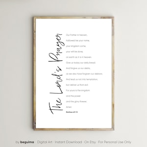 The Lord&#39;s Prayer,Christian Prints,Our Father,Pater Noster,Bible Verse,Printable,Wall Art,Catholic,Signs,Home Decor,Posters,Digital Download