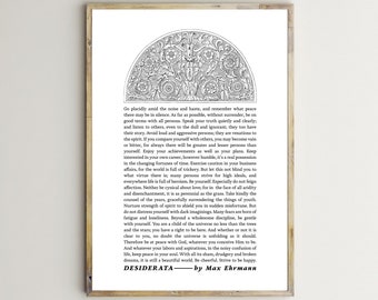 Desiderata Prints,Max Ehrmann Poem,Printable Wall Art,Poster,Wall Decor,Inspirational Words,Motivational Quote,Literature,Digital Download