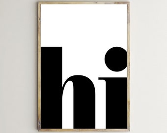 Hallo Prints Hallo Posters Hallo Wall Art Afdrukbare Welkom portiek Borden Home Decor, Eenvoudig Minimalistisch Modern Schoon Vet Minimale Digitale Download