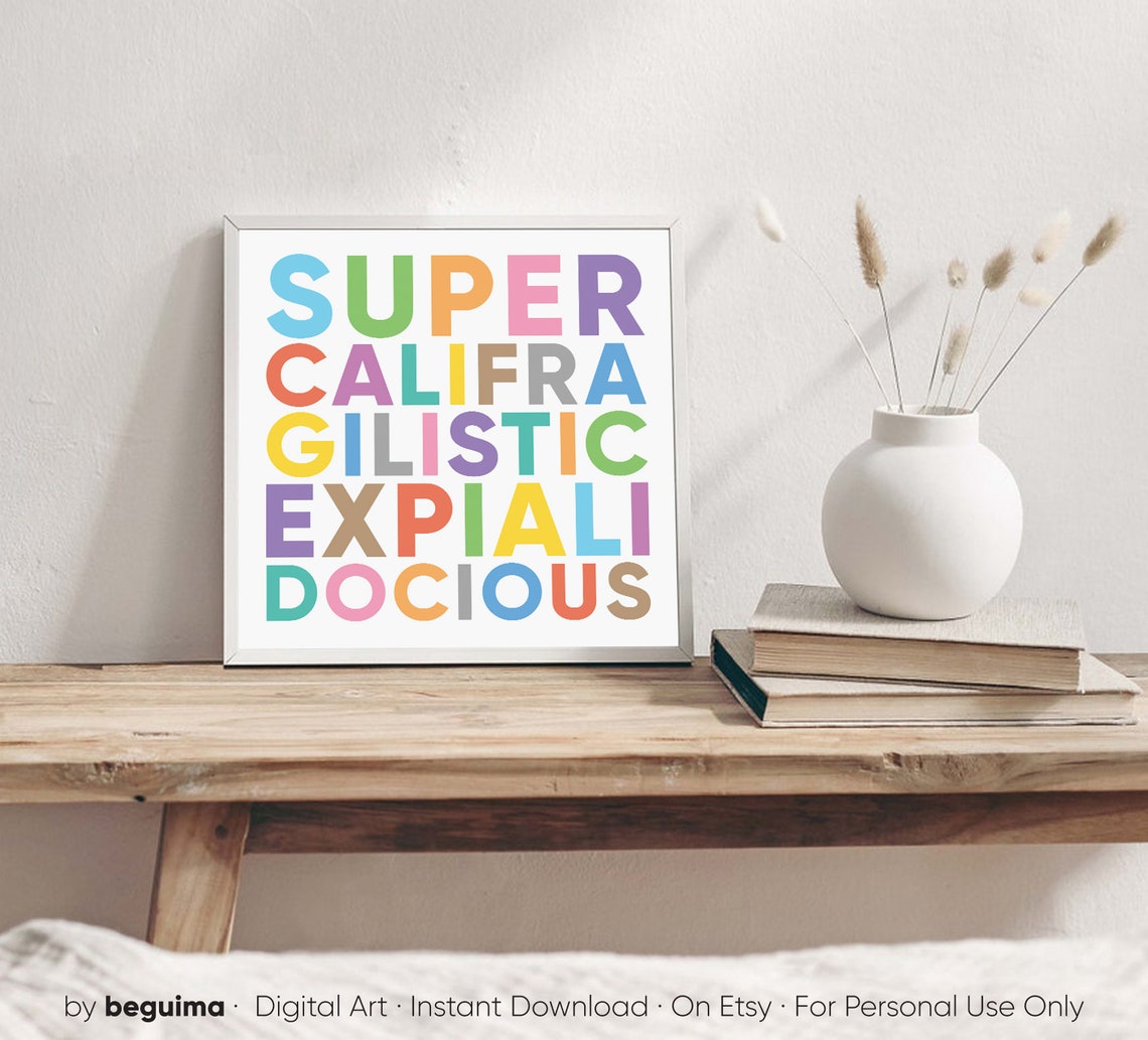 Supercalifragilisticexpialidociousmary Poppinsnursery - Etsy