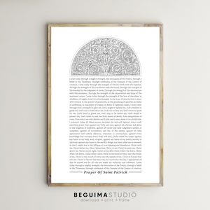 Prayer Of St Patrick,Saint Patrick's Breastplate,Lorica Of Saint Patrick,Christian Print,Catholic Decor,Printable Wall Art,Christ Be With Me
