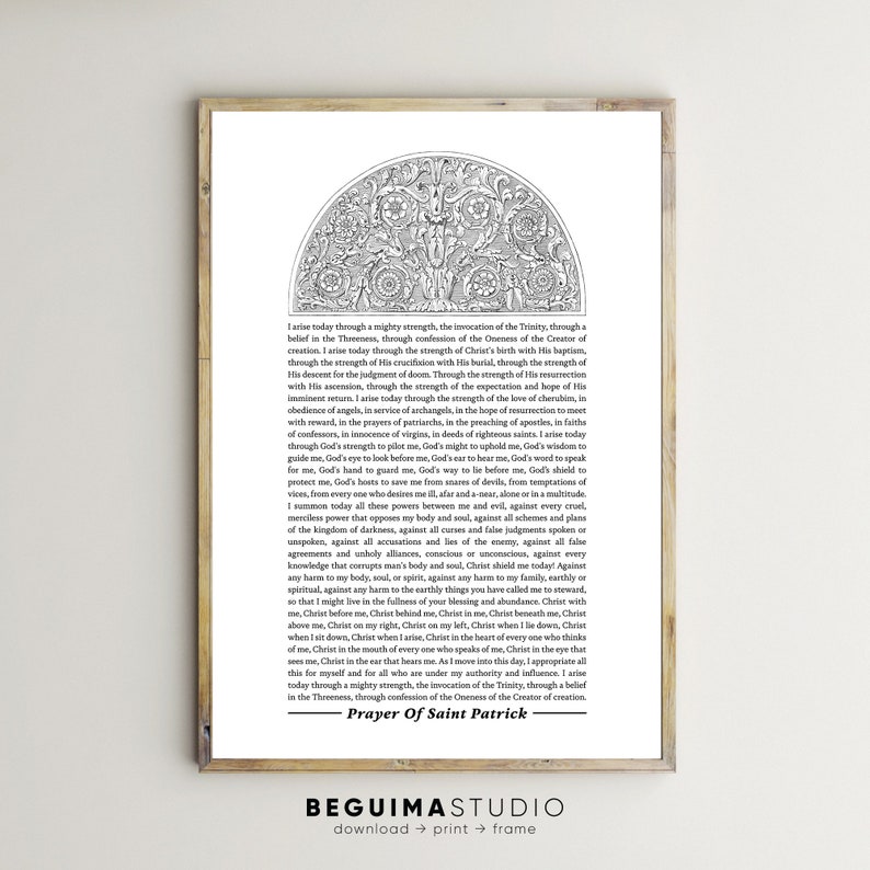 Prayer of St Patrick,saint Patrick's Breastplate,lorica of Saint ...