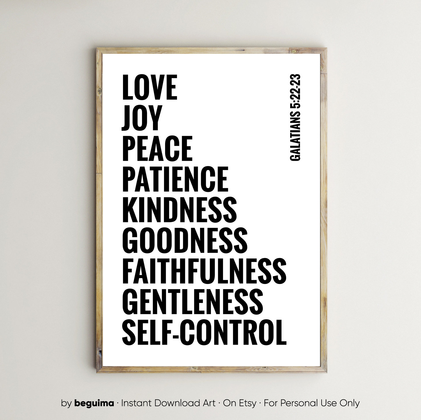 Fruit Of The Spirit,Bible Verse Prints,Christian Wall Art,Galatians 5:22-23,Scripture Signs,Printable,Poster,Home Decor,Inspirational Quotes