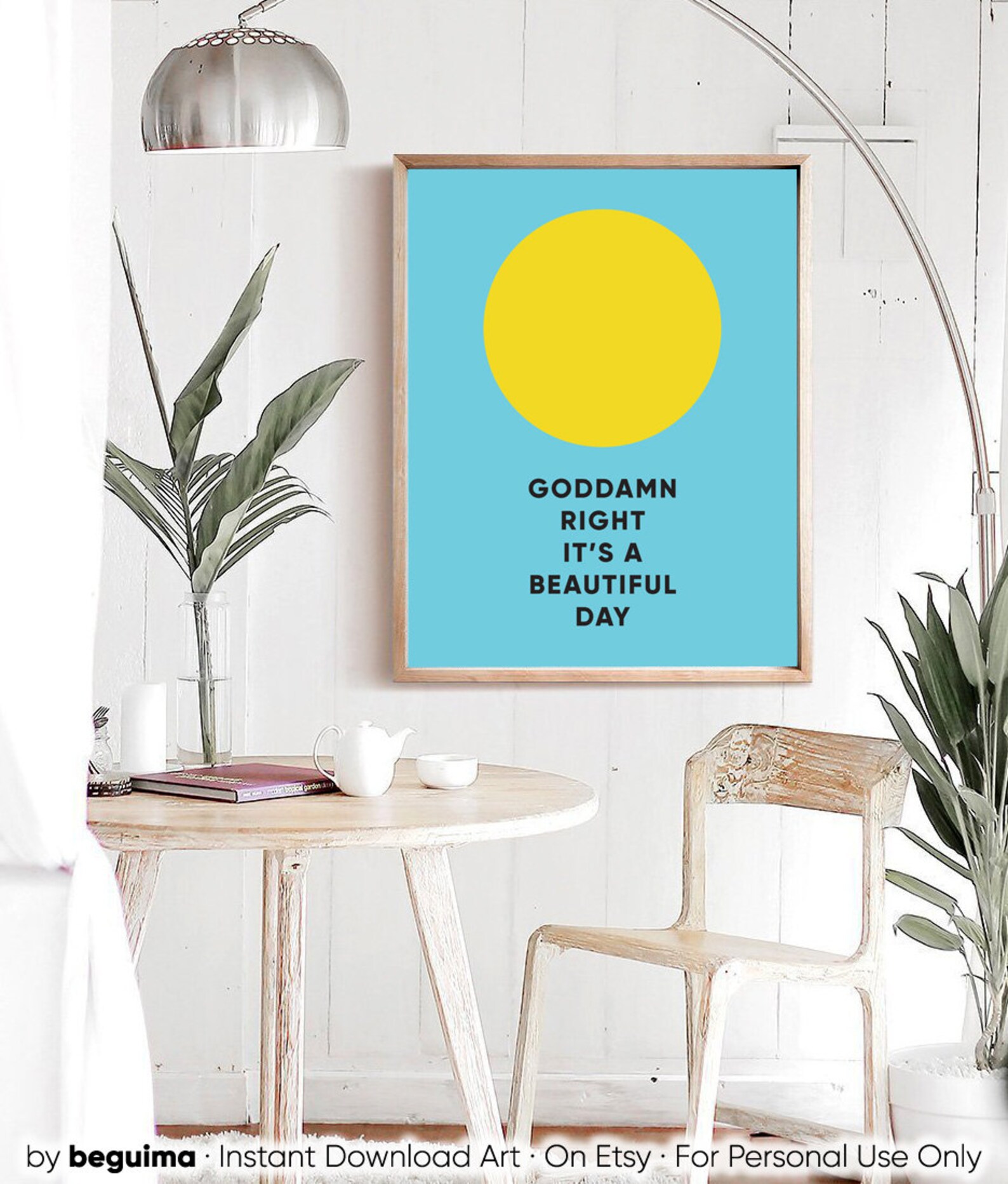 Citaat Print Zon Geometrisch Inspirerend zeggen Mooie dag