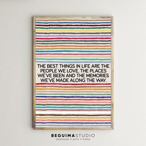 The Best Things In Life Are The People We Love The Places We&#39;ve Been and The Memories We&#39;ve Made Along The Way,Inspirational Quote Prints