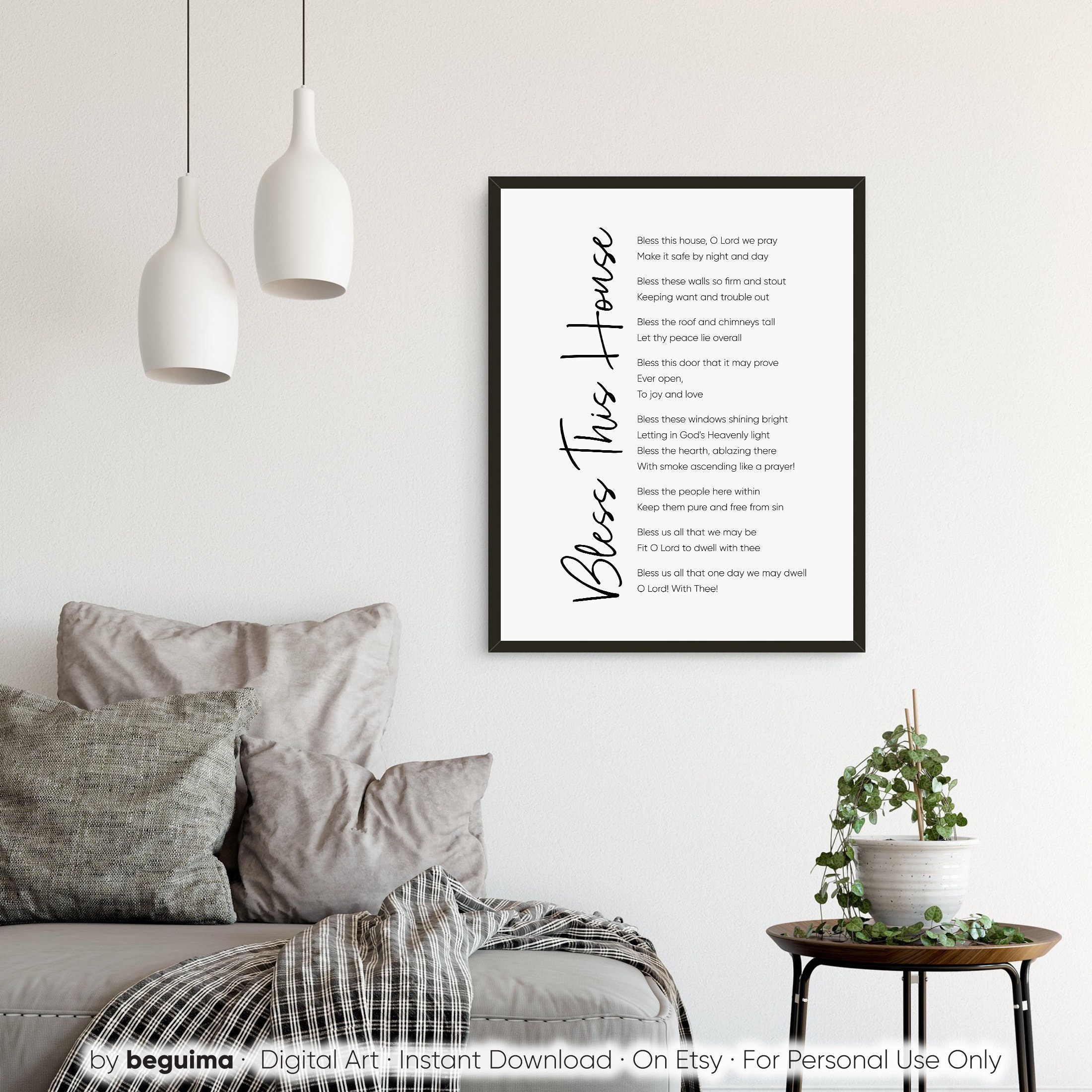 Bless This Househouse Blessingsignpoemsongprayerbible Etsy 日本
