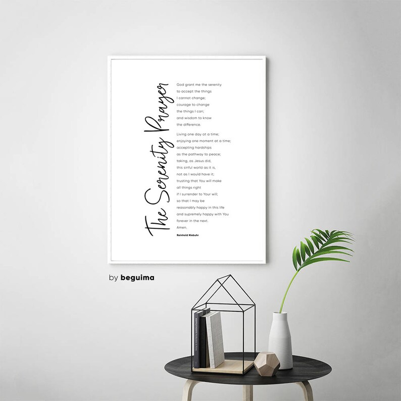 the serenity prayerlong form versionbible verse etsy