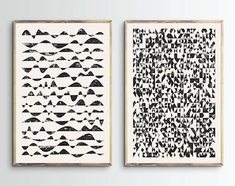 Abstract Wall Art,Neutral Art Posters,Set Of 2 Prints,Beige,Modern,Home Wall Decor,Mid Century,Large,Printable Art,Aesthetic,Download