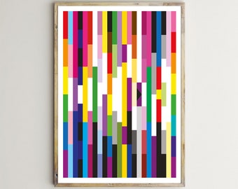 Gay Wandkunst, Queer Prints, Poster stolz, Regenbogen Flagge, Gleichheit, LGBT, LGBTQ, LGBTIQ+, Gender, Gay, Inklusion, Vielfalt, Dekor, Schilder