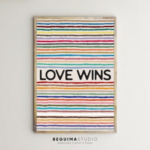 Love Wins,Gay Prints,Pride Posters,Queer Wall Art,Equality Prints,Printable Art,Home Decor,Gay Signs,LGBT,LGBTQ,LGBTIQA+,Digital Download