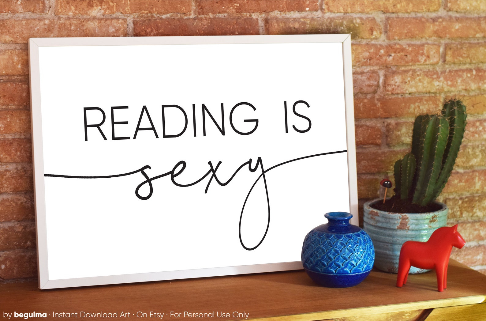 Lees citaat boek afdrukken lezen is sexy boekliefhebber Etsy