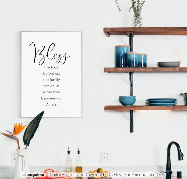 Christian Kitchen Print,kitchen Signs,catholic Prayer,blessing Prints ...