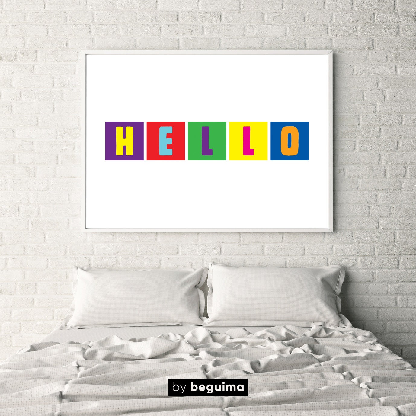 Hello Poster Hello Wall Art Entrway Art Classroom Decor Etsy