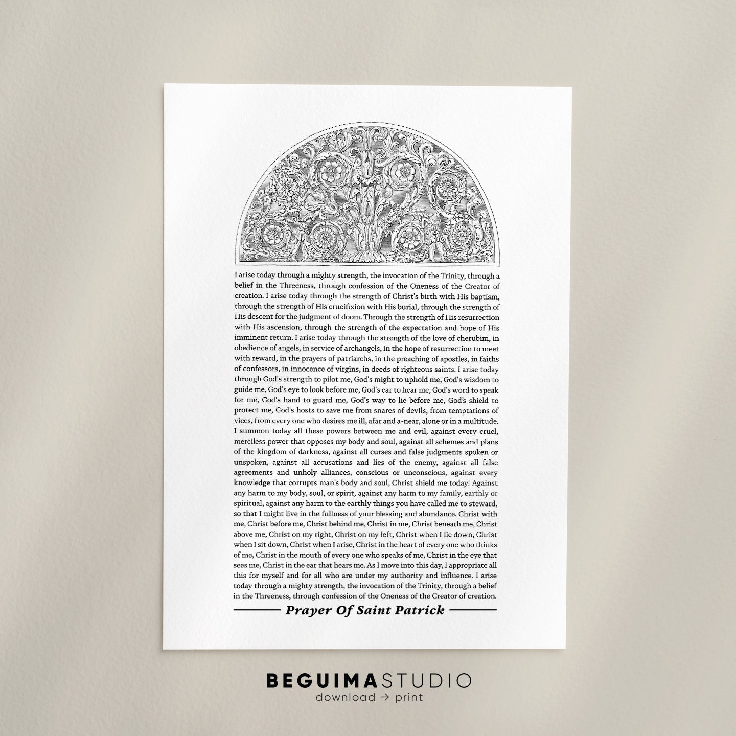 Prayer of St Patrick,saint Patrick's Breastplate,lorica of Saint ...
