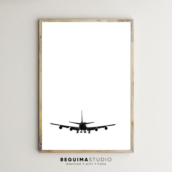 Plane Prints,Plane Landing,Plane Taking Off,Airplane,Printable Wall Art,Black & White,Photography,Poster,Home Decor,Picture,Digital,Download