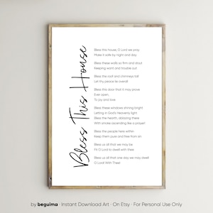 Bless This House,House Blessing,Sign,Poem,Song,Prayer,Bible Verse Prints,Christian Scripture,Printable Wall Art,Posters,Digital Download
