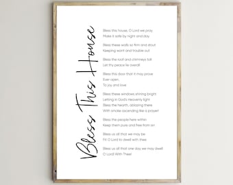 Bless This House,House Blessing,Sign,Poem,Song,Prayer,Bible Verse Prints,Christian Scripture,Printable Wall Art,Posters,Digital Download
