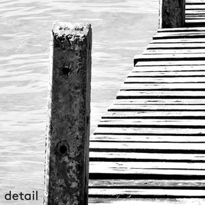 Jetée en bois, estampes sur la mer, art mural océan, photographie de paysage, jetée en bois, art mural imprimable, photo noir et blanc, affiche de la mer, téléchargement numérique image 10