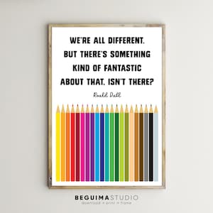 Láminas de diversidad, decoración para aulas, arte mural para profesores, carteles de igualdad, arte imprimible para niños, láminas de inclusión, citas inspiradoras, descarga digital