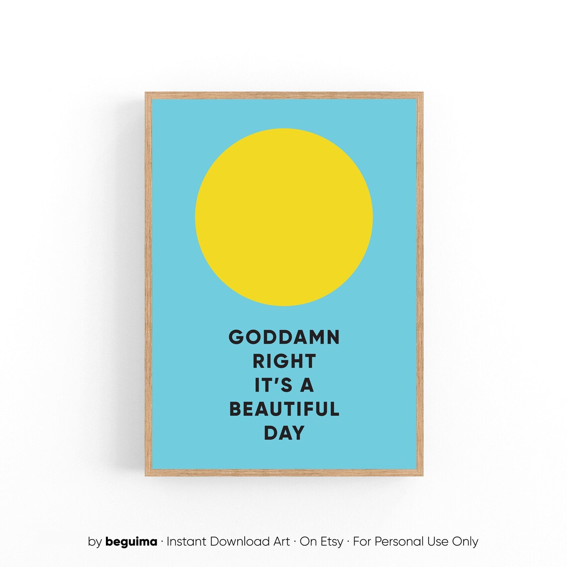 Citaat Print Zon Geometrisch Inspirerend zeggen Mooie dag