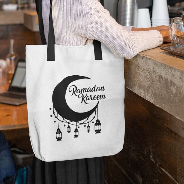 Ramadan Kareem Tote Bag, Ramadan Gifts, Taraweeh Bag, Ramadan Mubarak, Muslim Gifts, Ramadan Lantern, Ramadan Crescent, Muslim Prayer Bag