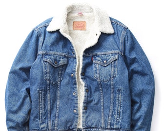 levi sheepskin denim jacket