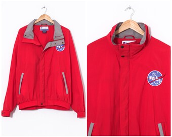 champion nasa jacket red