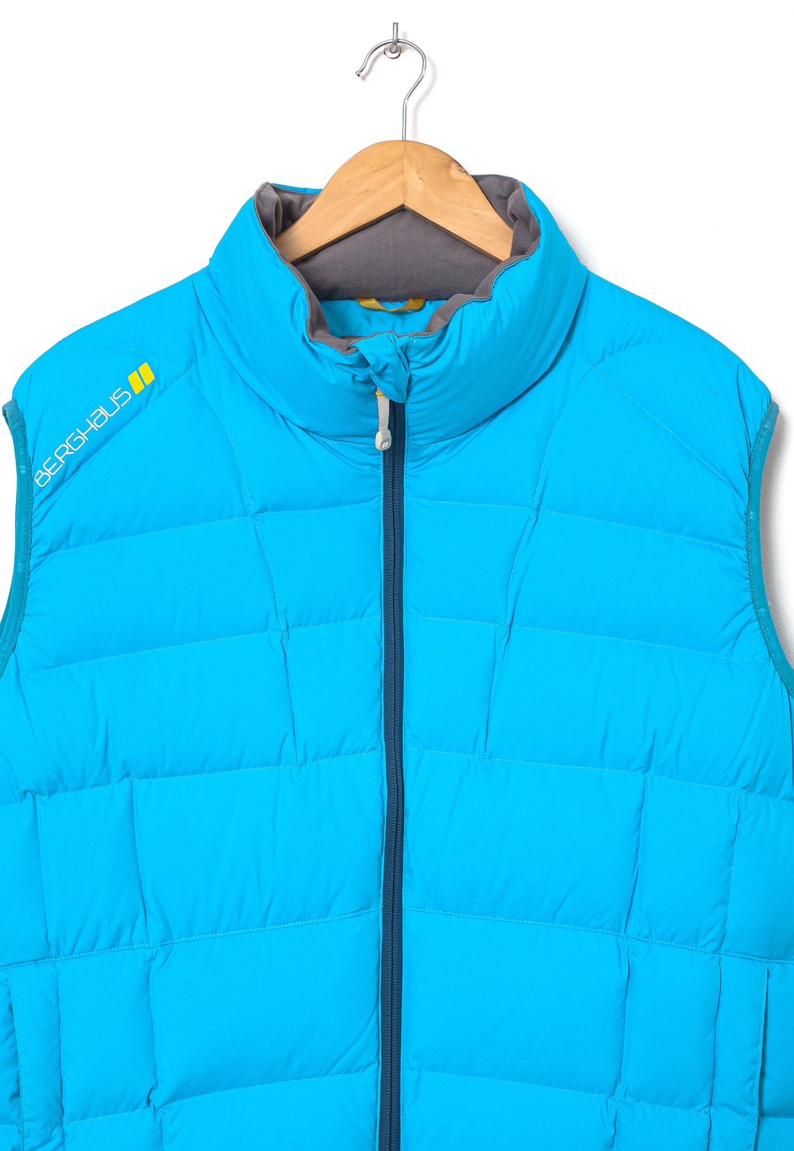 Mens BERGHAUS Puffer Down Feather Vest Gilet Blue Size XL Etsy