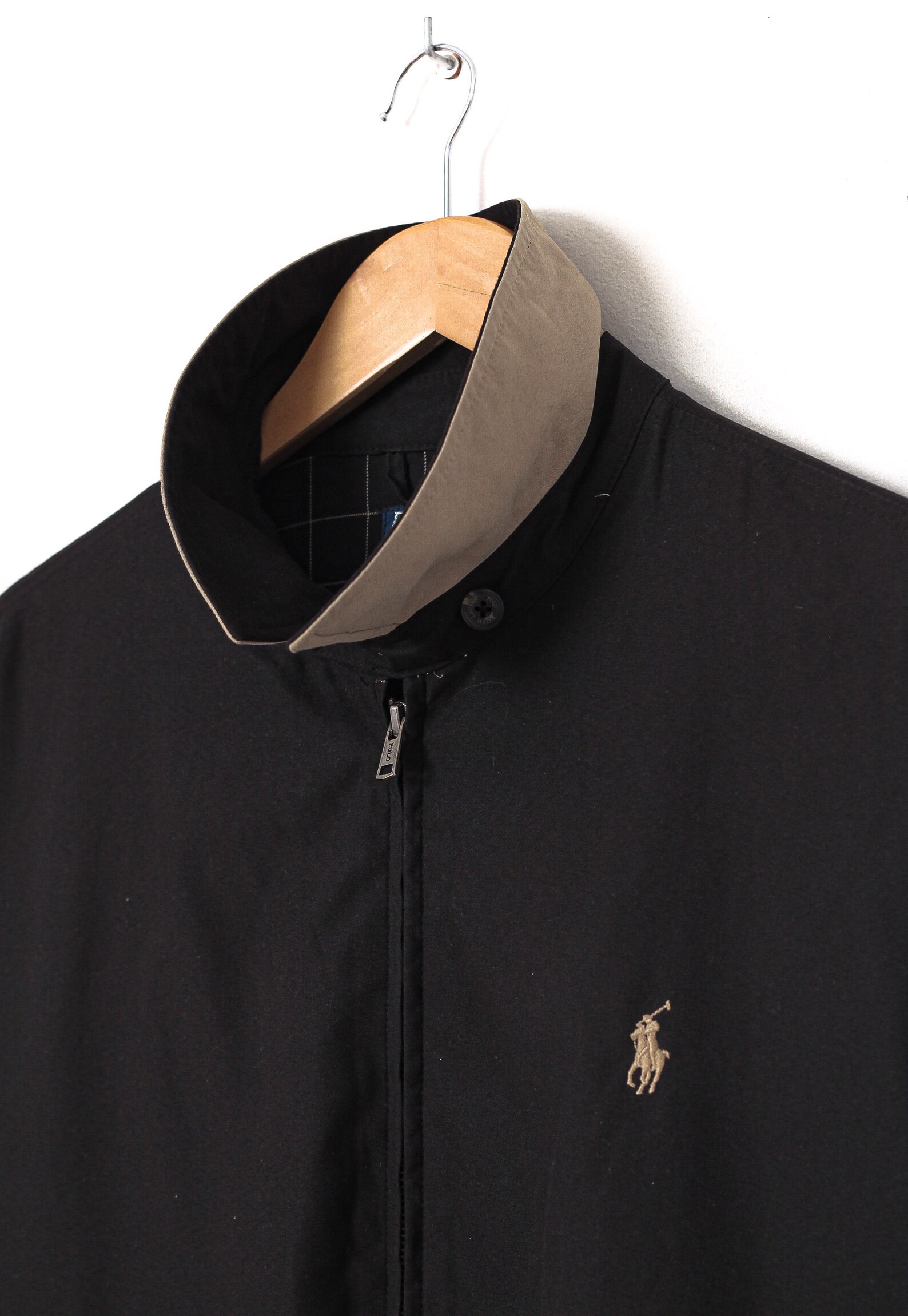 90s Vintage Mens POLO RALPH LAUREN Harrington Jacket Black | Etsy
