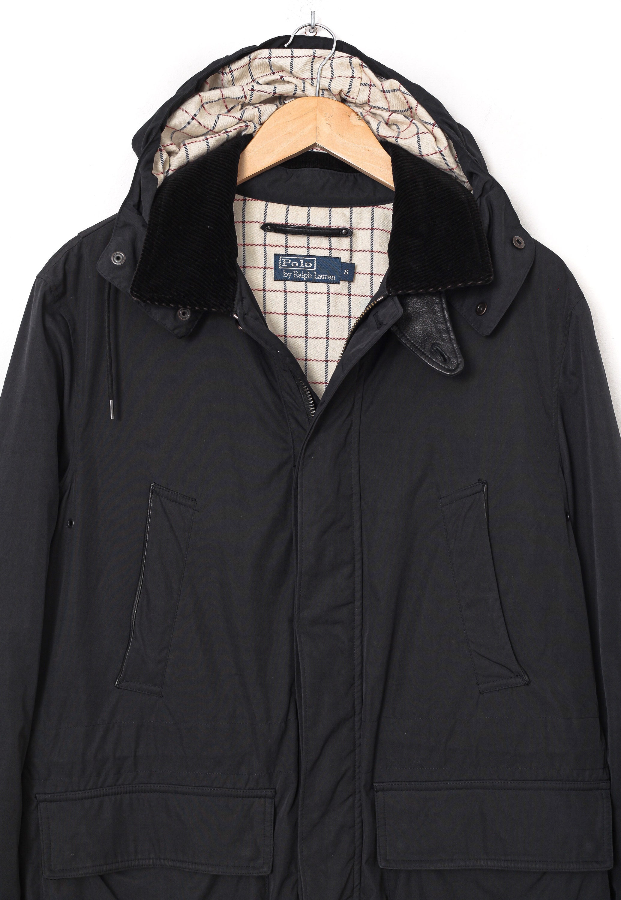 Vintage Mens POLO RALPH LAUREN Jacket Coat Shell Black Size S | Etsy