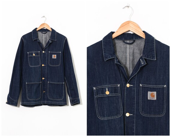 Mens CARHARTT WIP Michigan Chore Coat Jeans Denim