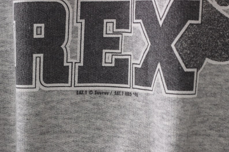 1998 Vintage Men INSPECTOR REX 90s Graphic Sweatshirt Crew Neck Grey Size M