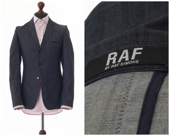 Mens RAF by RAF SIMONS Cotton Blazer Coat Jacket B