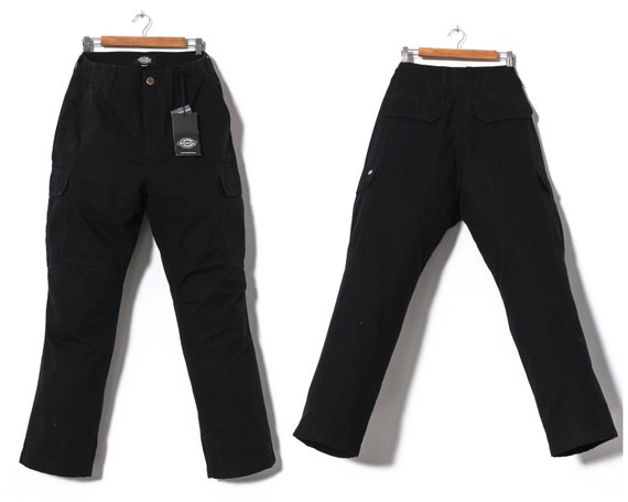Vintage Mens DICKIES Cargo Pants Trousers Black Si