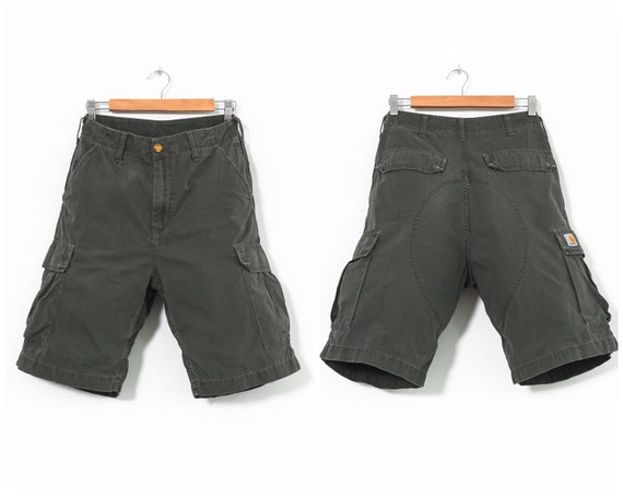 Vintage CARHARTT Bermuda Cargo Shorts Green Size 3