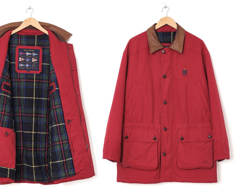 Vintage Paul \u0026 Shark Jacket - XL Blue Silk