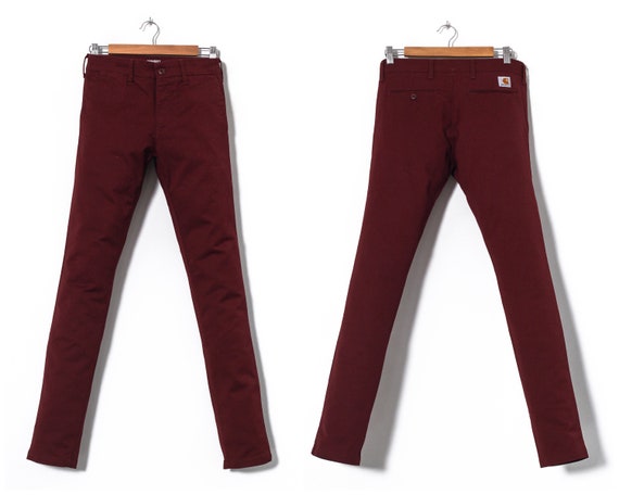 Vintage Mens CARHARTT WIP Pants Red Size W30 L32